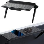 2 Pieces TV Top Shelf， Computer Screen Top Storage Bracket， Adjustable Monitor Top Shelf for Cellphone Stand， Streaming Devices， Media Boxes， Speakers， Game Console and Router
